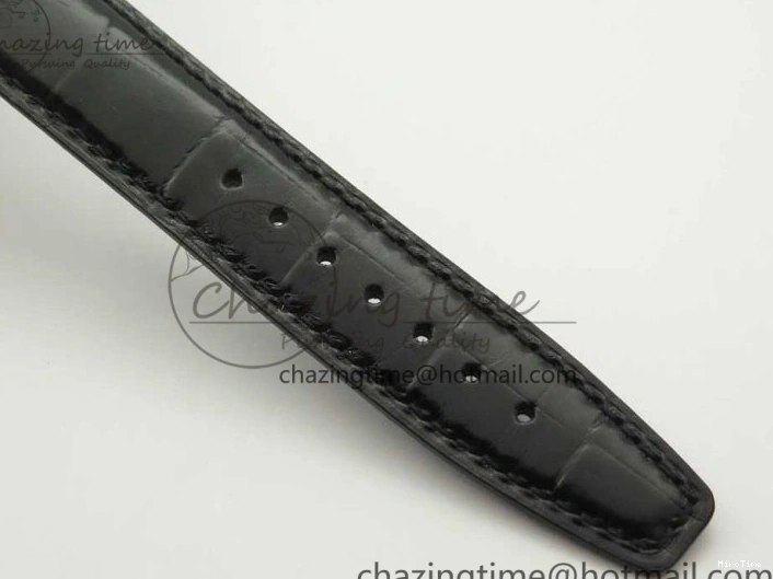 MIROTIME 0419 Portofino Automatic SS FKF 1:1 Best Edition White Dial SS Markers on Black Leather Strap A QuickDry 7138